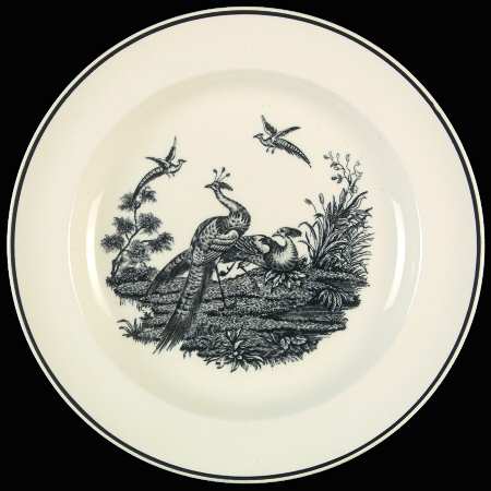 Liverpool Birds Black (Black Trim) Salad Plate