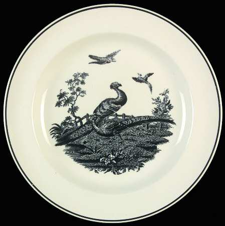 Liverpool Birds Black (Black Trim) Salad Plate