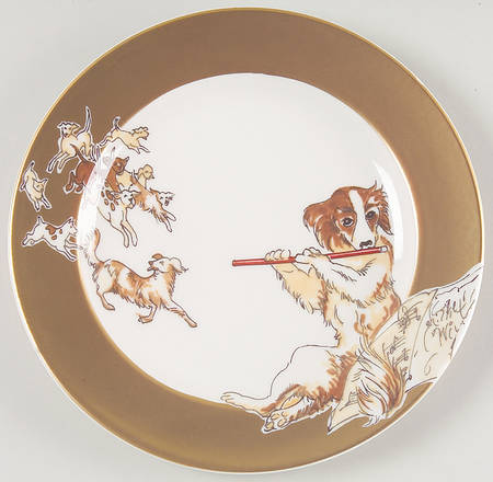 Golden Days of Christmas Salad/Dessert Plate