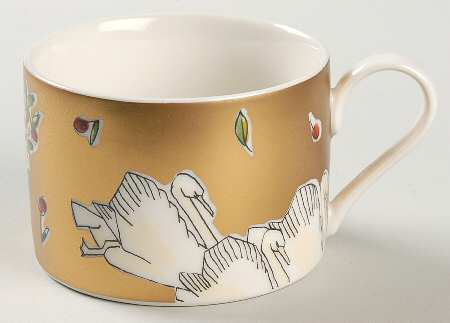 Golden Days of Christmas Flat Cup