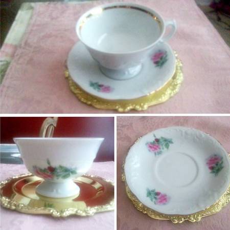 WAV61 Footed Cup & Saucer Set