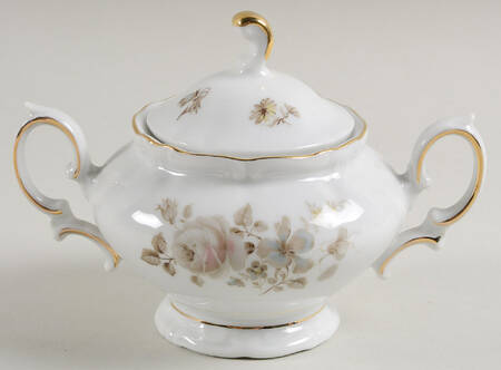 Dawn Rose (Gold Trim) Sugar Bowl & Lid