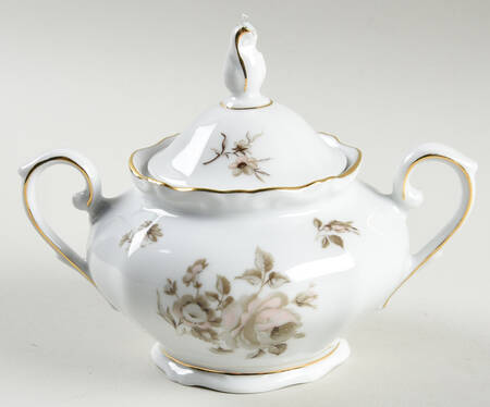 Dawn Rose (Gold Trim) Sugar Bowl & Lid