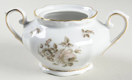 Dawn Rose (Gold Trim) Sugar Bowl No Lid