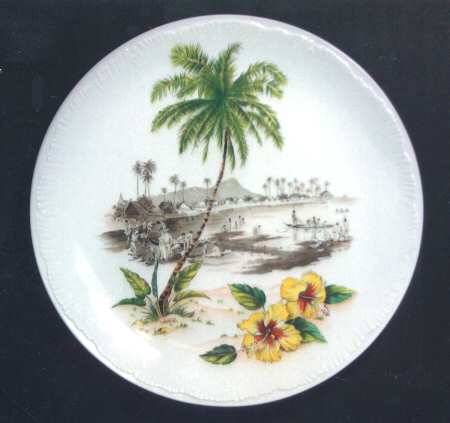 Honolulu Hawaii Dinner Plate