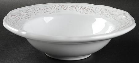 White Provencal Rim Soup Bowl