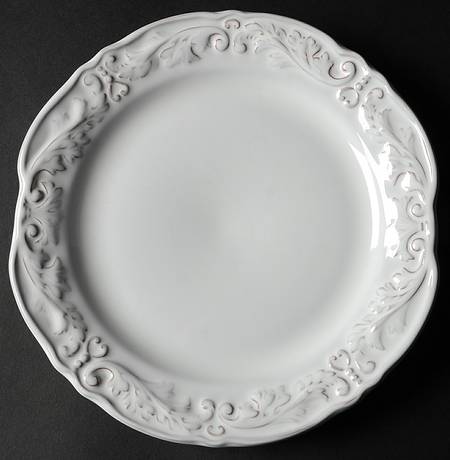 White Provencal Salad/Dessert Plate