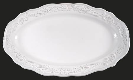 White Provencal 22" Oval Serving Platter