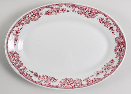 Majestic Red (White Background) 11" Oval Serving Platter