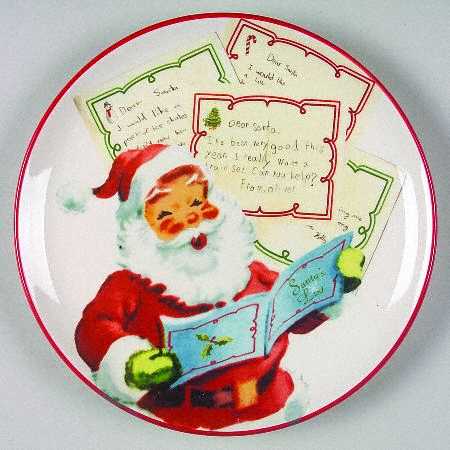 Letters To Santa Salad/Dessert Plate