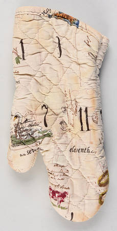 12 Days of Christmas (Black Numbers, Rim Shape) Cloth Oven Mitt