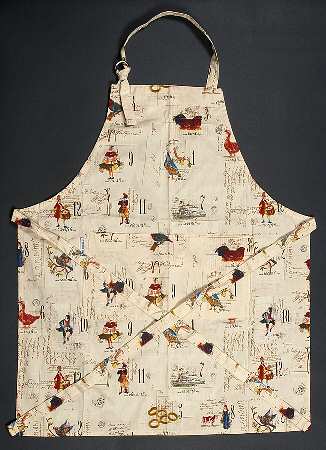 12 Days of Christmas (Black Numbers, Rim Shape) Cloth Kitchen Apron