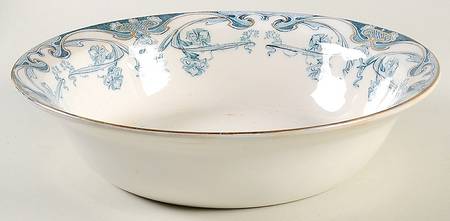 Iris Blue Green (No Gold Accent) 10" Round Vegetable Bowl