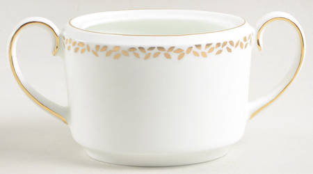 Gilded Leaf Sugar Bowl No Lid