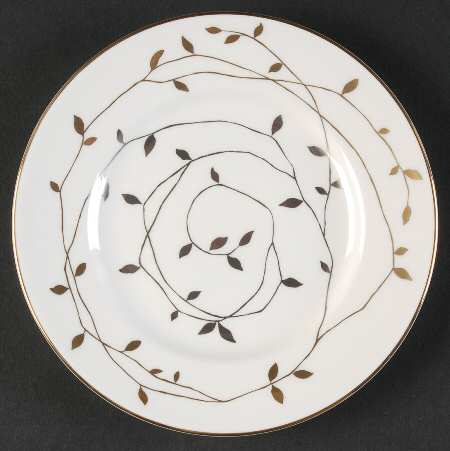 Gilded Leaf Bread & Butter Plate