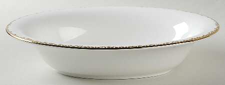 Gilded Leaf 9" Oval Vegetable Bowl
