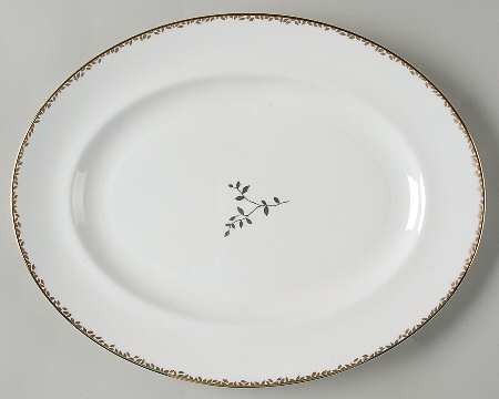 Gilded Leaf 13" Oval Serving Platter