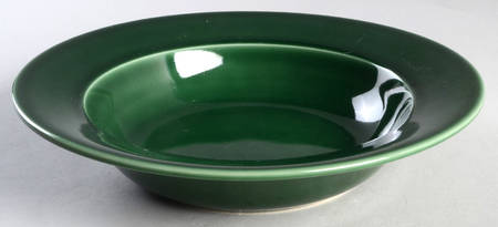 Belvedere Green Large Rim Soup Bowl