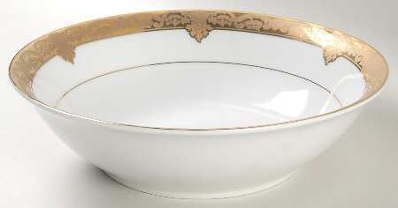 Fiorenz Gold 9" Round Vegetable Bowl