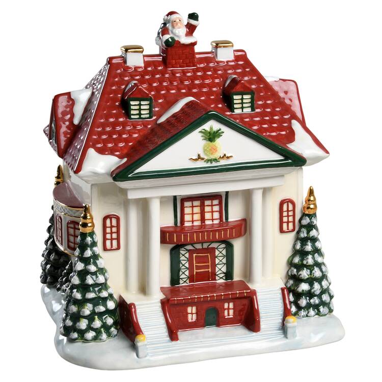 Christmas Memories Collection Sculptured Candy Jar & Lid