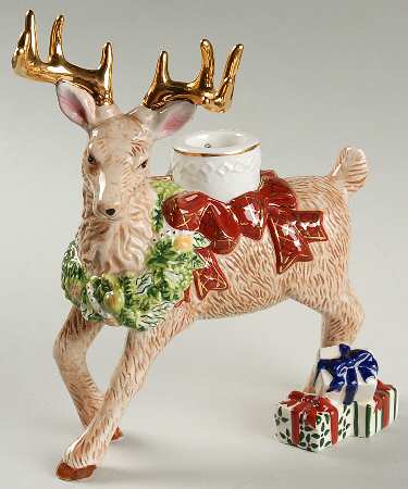 Christmas Memories Collection Figural Candlestick
