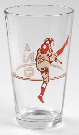 Vintage Football 16 Oz Glassware Tumbler