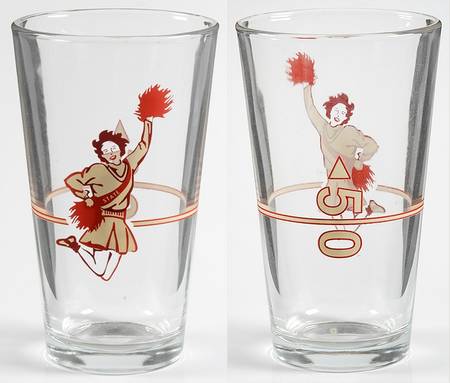 Vintage Football 16 Oz Glassware Tumbler