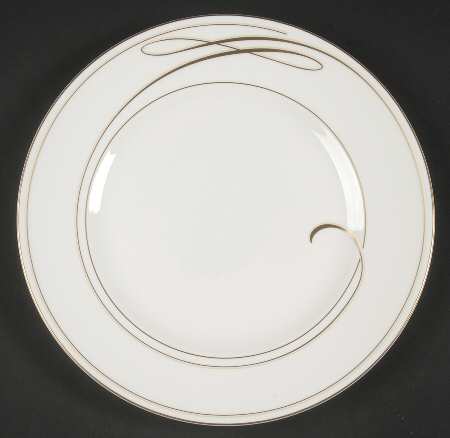 Ballet Ribbon (Gold) Salad/Dessert Plate