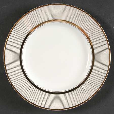 Ribbon Stripe Gold Bread & Butter Plate