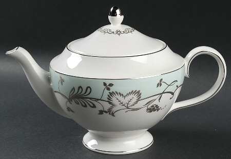 Flourish Robin's Egg (Blue Band) Tea/Coffee Pot & Lid