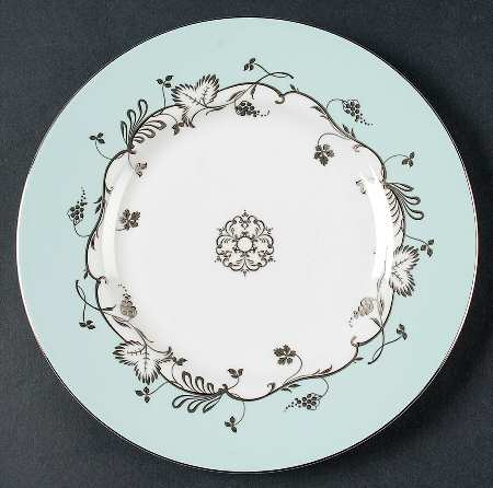 Flourish Robin's Egg (Blue Band) Accent Salad Plate
