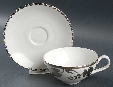 Lily of the Valley Flat Cup & Saucer Set