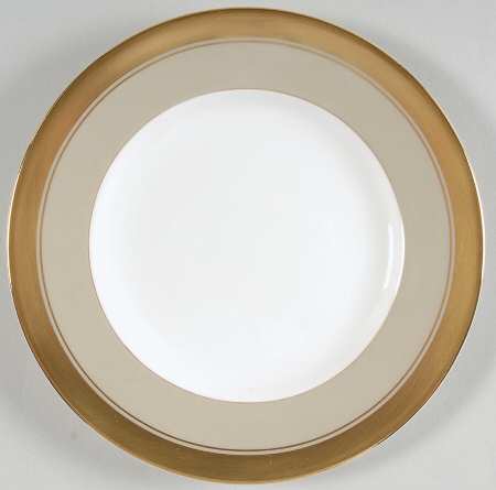 Wedding Band Taupe Bread & Butter Plate