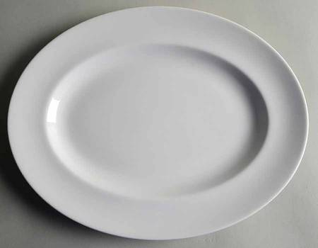 White Saleware 14" Oval Serving Platter