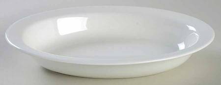 White Saleware 10" Oval Vegetable Bowl