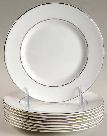 Delphi Platinum Dessert/Pie Plate - Set of 8