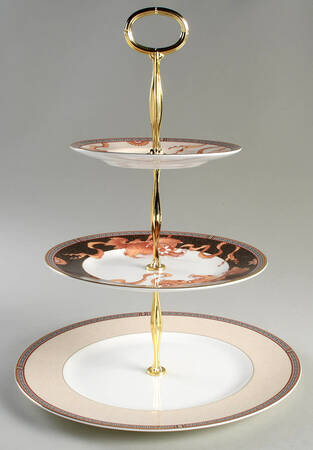 Dynasty 13 7/8"-14 1/4" 3-Tiered Serving Tray(DP,SP,BB) HC