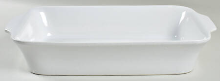 Essential White 14" Rectangular Baker
