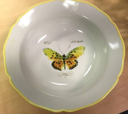 Garden Butterfly 11" Round Serving Bowl