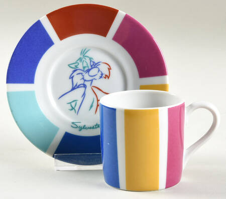 Looney Tunes Flat Demitasse Cup & Saucer Set