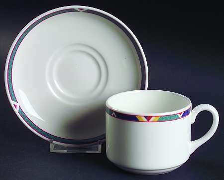 WW466 Flat Cup & Saucer Set by Wedgwood