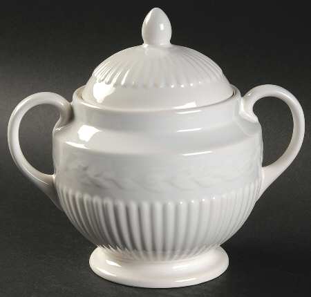 Edme Antique White (New 2008) Sugar Bowl & Lid