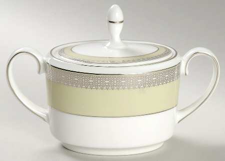 Vera Lace Bouquet Fern Sugar Bowl & Lid
