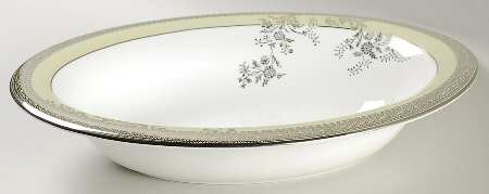 Vera Lace Bouquet Fern 9" Oval Vegetable Bowl
