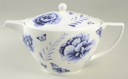 Blue Butterfly Teapot & Lid