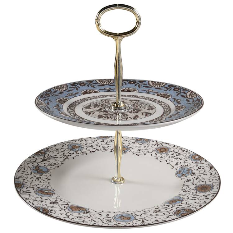 Conservatory Collection 6 5/8"-10"  2 Tiered Serving Tray (Dp, Sp) HC