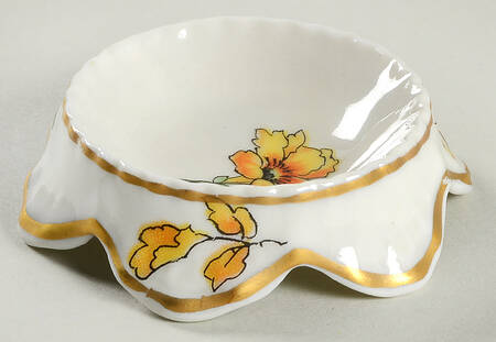 B2036-1 (Gold Daubs and Trim) Salt Dip