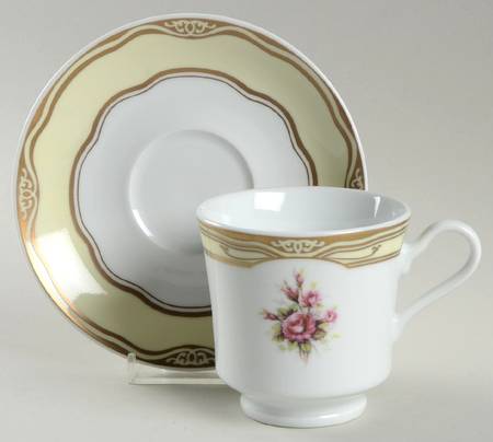 Flowers of the First Lady Collection Footed Cup & Saucer Set