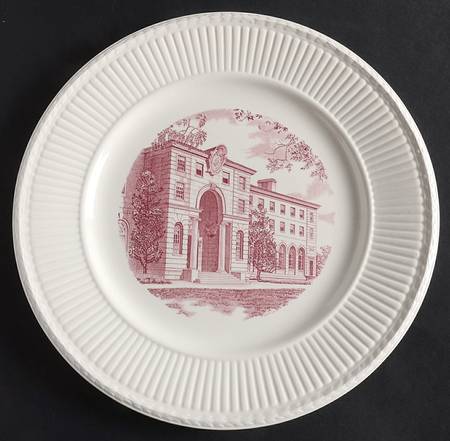 Trinity College Pink Dinner Plate