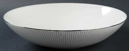 Jasper Conran Blue Pinstripe 9" Individual Pasta Bowl